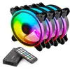 Image de Savio Wentylator FAN-01 4-pack 120mm ARGB wraz kontrolerem oraz pilotem (120 mm, 4x), Ventilateur PC, Noir