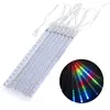 Image de Maclean, Guirlande lumineuse, MCE411 Guirlande lumineuse solaire à LED 144 LED RVB batterie IP44 Sapin de Noël glacé (0.30 m)