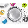 Image de Partydeco, Vaisselle de pique-nique, Assiette argentée métallique (6x)