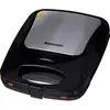 Image de Ravanson Grille-pain OP-7050 Noir Argent 1200 W, Machine à panini, Noir, Argent
