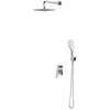 Image de Omnires, Système de douche, parma - doucheset met inbouwkraan, met inbouwdeel, 25x25 cm, 3 stralen, chroom