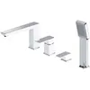 Image de Omnires, Robinetterie de salle de bains, parma - badrandkraan, 4-gats installatie, wit/chroom