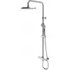 Image de Omnires, Pommeau de douche, Y-Thermostat-Wandbrauseset mit verchromter Regenbrause