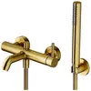 Image de Omnires, Robinetterie de salle de bains, y - badkraan met accessoires, geborsteld goud