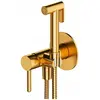 Image de Omnires, Robinet de bidet, Y Unterputz-Bidetarmatur mit Duschgarnitur, gebürstetes Gold