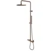 Image de Omnires, Système de douche, Y-Thermostat-Wandbrauseset mit Regenduschkopf aus Kupfer