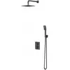 Image de Omnires, Système de douche, Slide Unterputz-Thermostat-Duschset mit graphitfarbenem Regenduschkopf