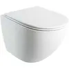 Image de Omnires, Cuvette toilettes + bidet, ottawa comfort - hangend toilet met wc bril softclose, rimless, mat wit