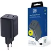 Image de 3MK  adowarka sieciowa Hyper Charger PD 45W GaN QC4+ PPS 2C Super-Fast Charge 2.0 czarny (45 W, 2 ports), Chargeur USB, Noir