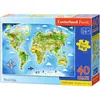 Image de Castorland World Map,Puzzle 40 pièces maxi (40 pièces)