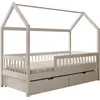 Image de ADRK Furniture, Lit pour enfant, Lit de maison Galicja (70 x 140 cm)
