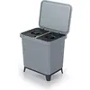 Image de Prosperplast Corbeilles à Déchets Systema 2in1 Gris Lisse, Poubelle, Gris
