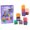 Image de Lean Toys Weiche Blöcke, Tiere, bunte Buchstaben, 12 Stück