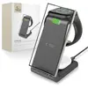 Image de Tech-Protect Dock station QI15W-A36 3IN1 WIRELESS CHARGER FOR APPLE Black (10 W), Chargeur sans fil, Noir