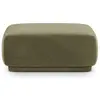 Image de Maison Heritage, Tabouret, Pouf Velours, "Jane", 1 Place, Vert, 90x90x42 Fabriqué en Europe