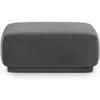 Image de Maison Heritage, Tabouret, Pouf Velours, "Jane", 1 Place, Gris Foncé, 90x90x42 Fabriqué en Europe