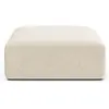 Image de Maison Heritage, Tabouret, Pouf Velours, "Talia", 1 Place, Beige Clair, 90x90x40 Fabriqué en Europe
