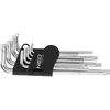 Image de Neo, Clé à six pans, Jeu de clés Torx de type L T10-T50 avec trou 9 pièces (09-526)