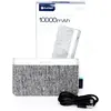 Image de Platinet Powerbank fabric braided 10,000 mAh gray (PMPB10FG) (10000 mAh, 5 W, 37 Wh), Chargeur de secours, Gris