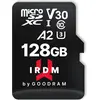 Image de Goodram IRDM microSDXC 128GB V30 UHS-I U3 + adaptateur (128 Go, microSDXC, SDXC, U3, UHS-I), Carte mémoire, Noir
