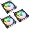 Image de Kolink Umbra X 120mm ARGB High Performance PWM Fan Triple Pack - Noir (120 mm, 3x), Ventilateur PC, Noir