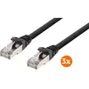 Image de Bluebuilt Câble réseau FTP CAT6 1 mètre noir 3-pack (FTP, CAT6, 1 m), Câble réseau