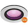 Image de Philips, Éclairage : accessoires, Hue Centura inbouwspot White and Color - rond - Aluminium - 12-pack