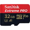 Image de SANDISK Extreme PRO UHS-I V30 (32 Go, microSDHC, U3, UHS-I), Carte mémoire, Rouge, Noir