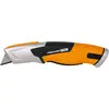 Image de Fiskars, Cutter, Couteau universel de sécurité Pro à lame rétractable, longueur 17,7 cm, Acier inoxydable/Kun (Cutters)