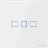 Image de Sonoff Interrupteur mural WiFi Interrupteur mural T1EU3C TX 3 canaux, Bouton + interrupteur, Blanc