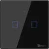 Image de Sonoff, Interrupteurs éclairage + volets électriques, T3EU2C - Commutateur mural intelligent Wi-Fi à 2 vitesses - Noir