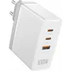 Image de Vention Wall charger,, FEGW0-UE, 2xUSB-C, USB- A, 100W/100W/30W, GaN (white) (100 W), Chargeur USB, Blanc
