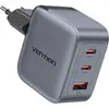 Image de Vention GaN USB-C+C+A 70W Charger (Gray) (70 W), Chargeur USB, Gris