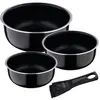 Image de Bergner Set 3 sauces (16+18+20cm) click & cook, Poêle + casserole, Noir