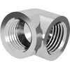 Image de Barrow Adaptateur 90 degrés G1/4 pouce femelle vers G1/4 pouce femelle - argenté, Raccord, Argent