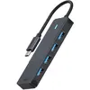 Image de Rapoo Hub USB-C USB-C vers USB-A (USB-C, 4 ports), Station d'accueil + hub USB, Noir