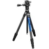Image de Leofoto LY-224C Mr,Y + pointeur vidéo BV-0R + base de nivellement LB-38 (Carbone, Métal), Trépied, Noir