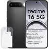 Image de realme 16 5G Dual Sim 8GB RAM 256GB - Black (256 Go, Air Black, Noir, Noir, 6.57", Double SIM, 5G), Téléphone portable, Noir