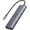 Image de Ugreen Hub (USB-C, 10 ports), Station d'accueil + hub USB, Gris, Argent, Noir