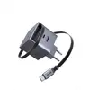 Image de Ugreen Wall GaN Charger- Retractable Cable (45 W, 3 ports), Chargeur USB, Gris