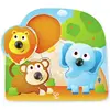 Image de Hape Puzzle à boutons Animaux de la jungle (3 pièces)