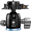 Image de Sirui KS-5 rotule ball black avec attache rapide et plateau TY-55X (Tête sphérique), Tête de trépied, Noir