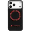 Image de NoName Case Audi RSQ Carbon Fiber Sport Red Circle MagSafe for iPhone 17 Pro Max black (Apple iPhone 17 Pro Max), Coque pour téléphone portable, Noir, Rouge