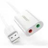 Image de Ugreen Carte son externe USB pour casques, haut-parleurs, écouteurs (USB), Carte son, Blanc