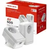 Image de Mercusys Kit CPL Gigabit AV600 avec prise intégrée type F (lot de 2) Vitesse 600Mbps MSE (600 Mbit/s), CPL, Blanc