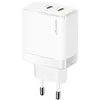 Image de Usams  ad. siec. 2xUSB-C T54 40W (only head) PD Fast Charging bia y/white CC172TC02 (US-CC172) (40 W, 2 ports), Chargeur USB, Blanc