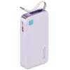 Image de Usams Powerbank ze zwijanym kablem USB-C Retractable 10000 mAh PD 20W Fast Charge XY Series fioletow (10000 mAh, 20 W, 20 Wh), Chargeur de secours, Violet