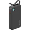 Image de Usams Powerbank ze zwijanym kablem Retractable Lightning 10000 mAh PD 20W Fast Charge XY Series czar (10000 mAh, 20 W, 20 Wh), Chargeur de secours, Noir