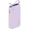 Image de Usams Powerbank ze zwijanym kablem Retractable Lightning 10000 mAh PD 20W Fast Charge XY Series fiol (10000 mAh, 20 W, 20 Wh), Chargeur de secours, Violet