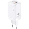 Image de Usams  ad. siec. T41 USB-C+USB GaN 47W PD+QC (only head) Fast Charging bia y/white CC137TC02 (US-CC1 (47 W, 2 ports), Chargeur USB, Blanc